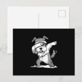 Schnauzer Niedlich Dabbing Funny Dab Dance Geschen Postkarte (Vorne/Hinten)