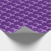 Schnauzer Niedlich Hund Silhouette Lila PY&B Gebur Geschenkpapier (Ecke)