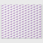 Schnauzer Niedlich Hund Silhouette Lila PY&B White Geschenkpapier (Flach)