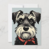 Schnauzer Note Card Dankeskarte (Vorderseite)