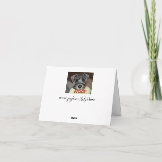 Schnauzer Notecards Karte (Rückseite)