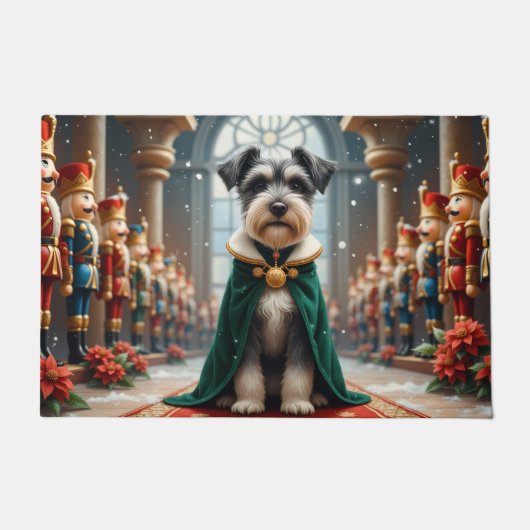 Schnauzer Nussknacker-Königreich Kunst Fußmatte (Vorderseite)