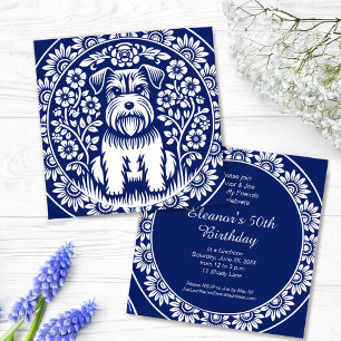 Schnauzer oder Norfolk Terrier Bezaubernde Kunst,  Einladung