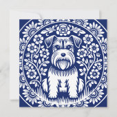 Schnauzer oder Norfolk Terrier Bezaubernde Kunst, Einladung (Vorderseite)