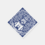 Schnauzer oder Norfolk Terrier Bezaubernde Kunst, Serviette (Ecke)