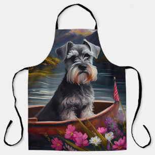 Schnauzer on a Paddle: Ein Landschaftliches Abente Schürze