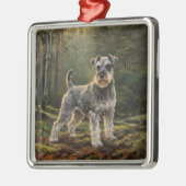 Schnauzer  ornament aus metall (Links)