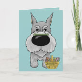 Schnauzer - Osterbronenjagd, jemand? Feiertagskarte (Vorderseite)