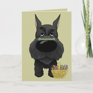 Schnauzer - Ostern-Knochen-Jagd, jedermann? Feiertagskarte