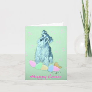 Schnauzer Osternotecard Feiertagskarte