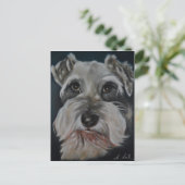 Schnauzer Painting Postcards Postkarte (Stehend Vorderseite)