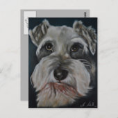 Schnauzer Painting Postcards Postkarte (Vorne/Hinten)