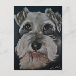 Schnauzer Painting Postcards Postkarte