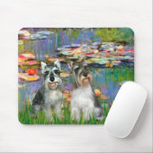 Schnauzer Pair 2 - LIlies 2 Mousepad (Mit Mouse)