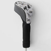 Schnauzer Paws and Bones Golf Head Cover Headcover (angewinkelt)