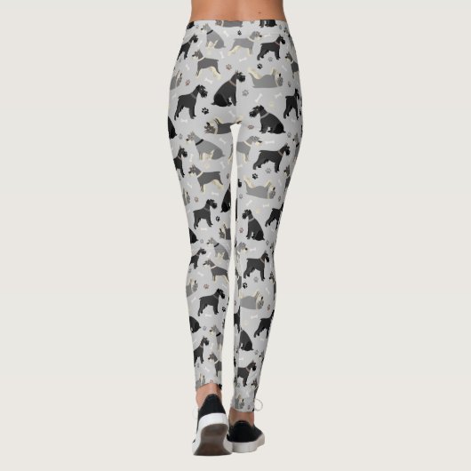 Schnauzer Paws and Bones Leggings (Rückseite)