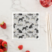 Schnauzer Paws and Bones Napkins Serviette (Beispiel)