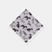 Schnauzer Paws and Bones Napkins Serviette (Ecke)
