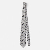 Schnauzer Paws and Bones Neck Tie Krawatte (Vorderseite)