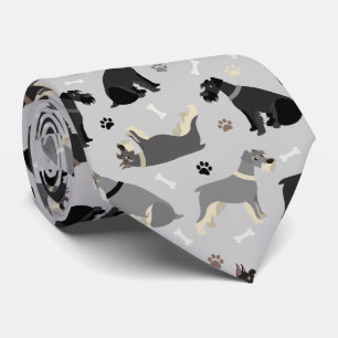 Schnauzer Paws and Bones Neck Tie Krawatte