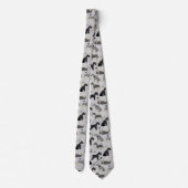 Schnauzer Paws and Bones Neck Tie Krawatte (Rückseite)