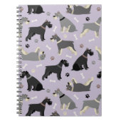 Schnauzer Paws and Bones Notebook Notizblock (Vorderseite)