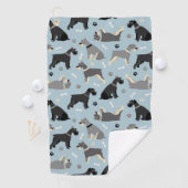 Schnauzer Paws und Knochen Golfhandtuch (Insitu)