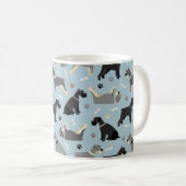 Schnauzer Paws und Knochen Kaffeetasse (VorderseiteRechts)