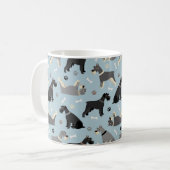 Schnauzer Paws und Knochen Kaffeetasse (Vorderseite Links)