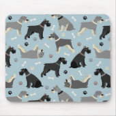 Schnauzer Paws und Knochen Mousepad (Vorne)