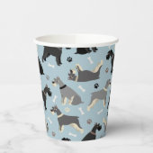 Schnauzer Paws und Knochen Pappbecher (Links)