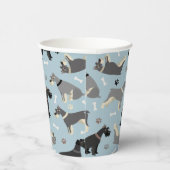 Schnauzer Paws und Knochen Pappbecher (Rechts)