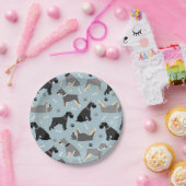 Schnauzer Paws und Knochen Pappteller (Party)