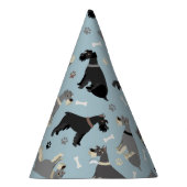 Schnauzer Paws und Knochen Partyhütchen (Rechts)