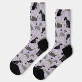 Schnauzer-Paws und Knochenstücke Socken (Linkes Detail)