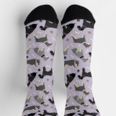Schnauzer-Paws und Knochenstücke Socken (Oben)