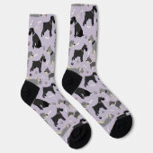 Schnauzer-Paws und Knochenstücke Socken (Rechts)