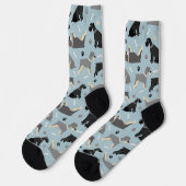 Schnauzer-Paws und Knochenstücke Socken (Linkes Detail)