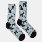 Schnauzer-Paws und Knochenstücke Socken (Rechts)