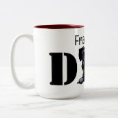 Schnauzer Peeking Personalisierter Vater Zweifarbige Tasse (Links)