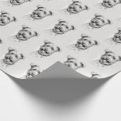 Schnauzer Pencil Sketch Portrait Geschenkpapier (Ecke)