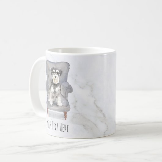Schnauzer Personalisierte Mug Kaffeetasse (Vorderseite Links)