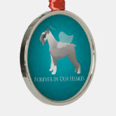 Schnauzer-Pet-Gedenkdesign Silbernes Ornament (Rechts)