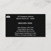 Schnauzer Pet Groomer / Vet Business Card Visitenkarte (Rückseite)