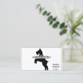 Schnauzer Pet Groomer / Vet Business Card Visitenkarte (Stehend Vorderseite)