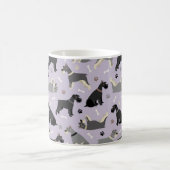 Schnauzer-Pfauen und Knochen-Tasse Kaffeetasse (Mittel)