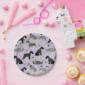 Schnauzer-Pflaster und Knochen-Papierplatte Pappteller (Party)