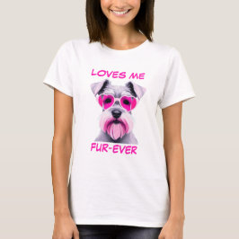 Schnauzer Pink Herzklopfen Sonnenbrille T-Shirt