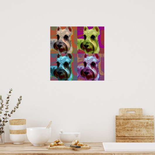 Schnauzer-Plakat Poster (Küche)