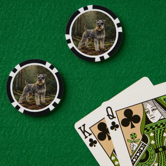 Schnauzer  pokerchips (Pokertisch (doppelt))